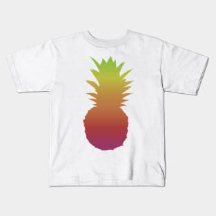 Vintage Summer Beach in Pineapple Kids T-Shirt